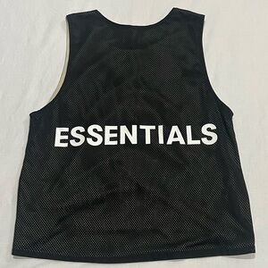 Fear of God Essentials Black Mesh Tank Top